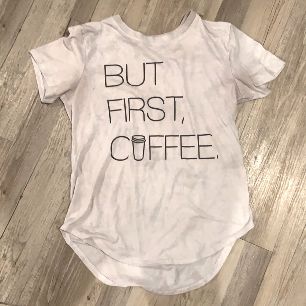 White But First, Coffee Casual Shirt